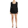 Amanda Uprichard X Revolve Long Sleeve Kya Romper In Black