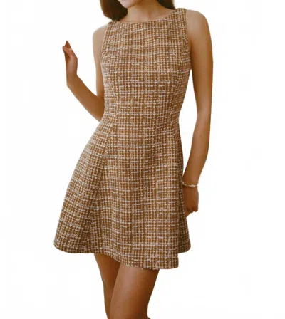 Amanda Uprichard Kyla Mini Dress In Camel In Brown