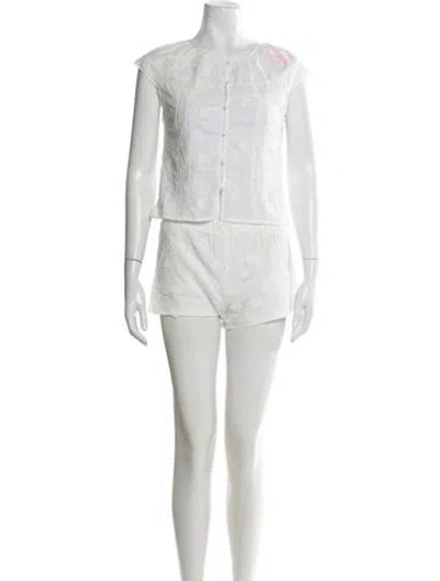Pre-owned Amanda Uprichard Lace Pattern Set W/ Tags In White
