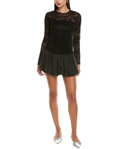 Amanda Uprichard Lacey Skort Romper In Black