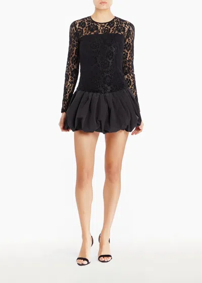 AMANDA UPRICHARD LACEY SKORT ROMPER IN BLACK
