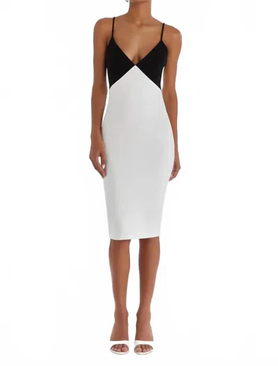 Amanda Uprichard Laurent Dress In Ivory Black In White