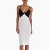 Amanda Uprichard Laurent Dress In Ivory Black In White