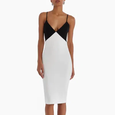 AMANDA UPRICHARD LAURENT DRESS IN IVORY/BLACK