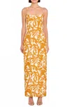 Amanda Uprichard Lawrence Maxi Dress In Botticelli Print In Orange