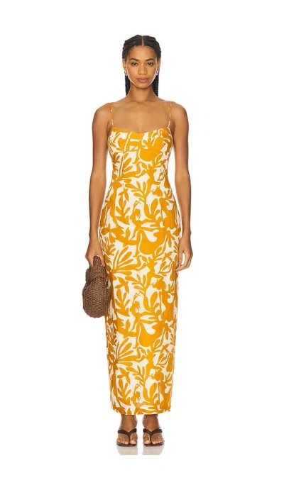 Amanda Uprichard Lawrence Maxi Dress In Yellow
