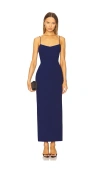 Amanda Uprichard Lawrence Maxi Dress In Navy