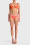 Amanda Uprichard Lazio Bikini Top In Crimson,shocking Pink