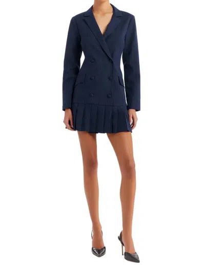 Amanda Uprichard Leighton Blazer Dress In Navy In Blue
