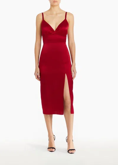 Amanda Uprichard Leilani Dress In Scarlet In Red