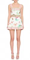 Amanda Uprichard Lena Skort Romper In Postcard In White