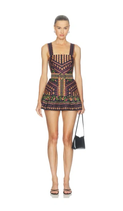 Amanda Uprichard Lena Skort Romper In Brown