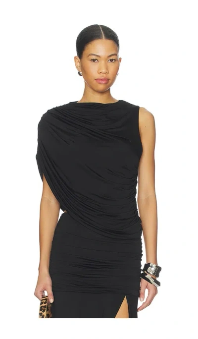 Amanda Uprichard Leo Top In Black
