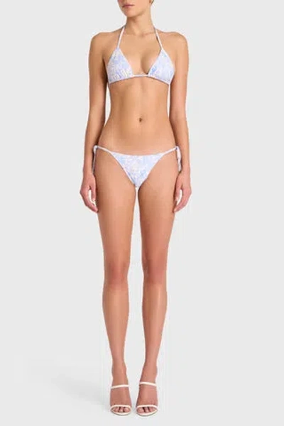 Amanda Uprichard Leone Bikini Top In Toile Brocade