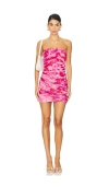 Amanda Uprichard Levi Mini Dress In Roya In Pink