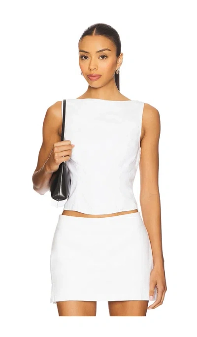 Amanda Uprichard Lielle Top In White