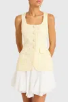 Amanda Uprichard Lilibet Jacquard Flare Minidress In White
