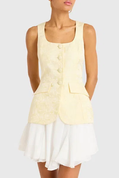 Amanda Uprichard Lilibet Jacquard Flare Minidress In White