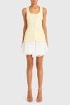 Amanda Uprichard Lilibet Dress In White/cornsilk