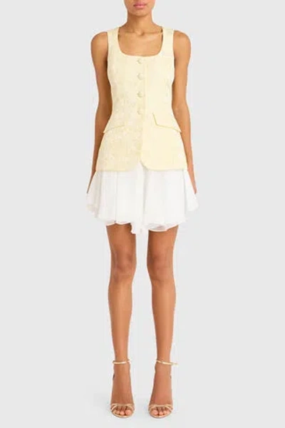 Amanda Uprichard Lilibet Dress In White/cornsilk
