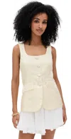 Amanda Uprichard Lilibet Jacquard Flare Minidress In White