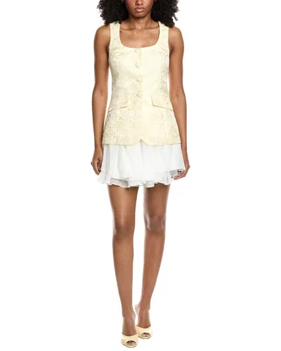 Amanda Uprichard Lilibet Mini Dress In Neutral