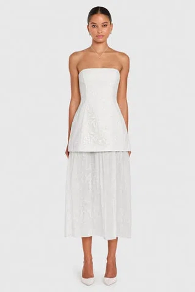 Amanda Uprichard Linda Midi Dress In White