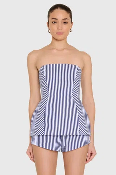 Amanda Uprichard Linda Top In Blue