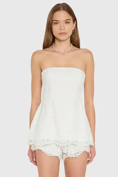 Amanda Uprichard Linda Top In White