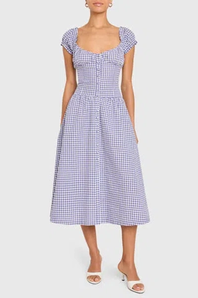 Amanda Uprichard Linella Dress Blue White