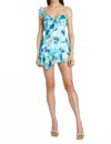 Amanda Uprichard Lira Lively Skort Romper In Blue Multi In Blue