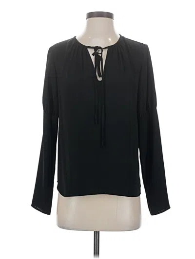 Pre-owned Amanda Uprichard Long Sleeve Blouse In Black