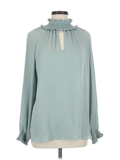 Pre-owned Amanda Uprichard Long Sleeve Blouse In Blue
