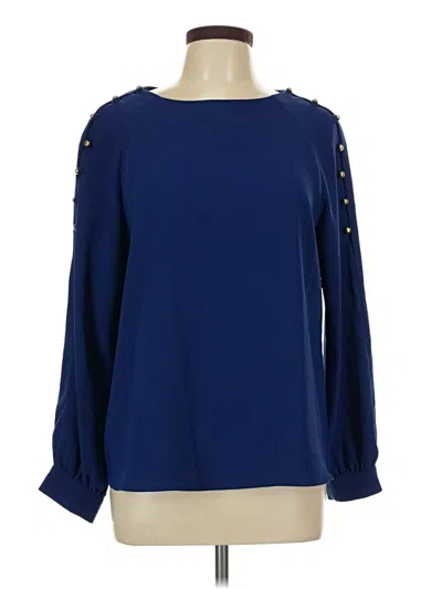 Pre-owned Amanda Uprichard Long Sleeve Blouse In Blue