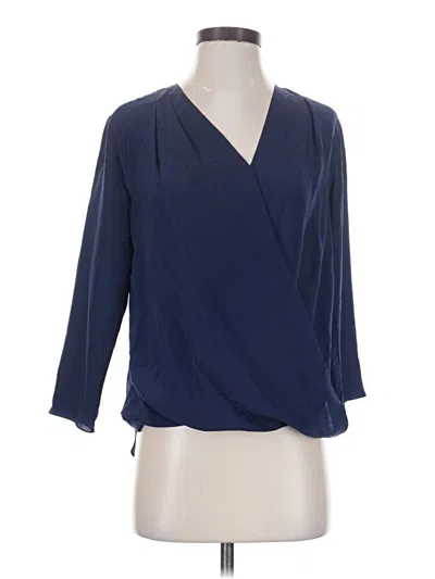 Pre-owned Amanda Uprichard Long Sleeve Blouse In Blue