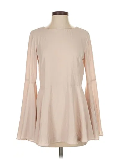Pre-owned Amanda Uprichard Long Sleeve Blouse In Brown