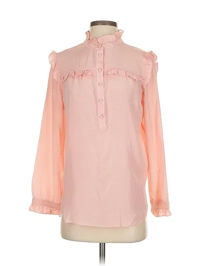 Pre-owned Amanda Uprichard Long Sleeve Blouse In Pink