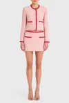 Amanda Uprichard Long Sleeve Braswell Jacket In Pink In Pink