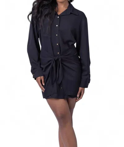 Amanda Uprichard Long Sleeve Lindy Dress In Black