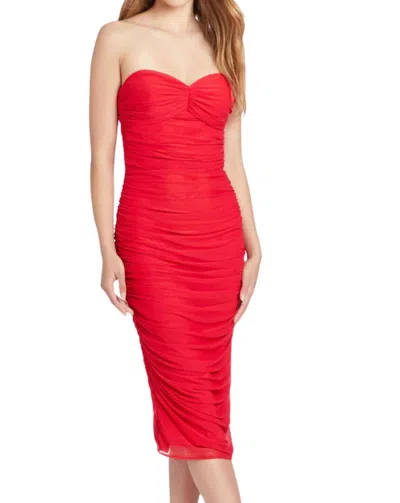 Amanda Uprichard Lopez Midi Dress In Kiss In Pink