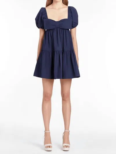 Amanda Uprichard Loretta Babydoll Dress In Ink Blue