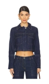 Amanda Uprichard Lucas Jacket In Blue