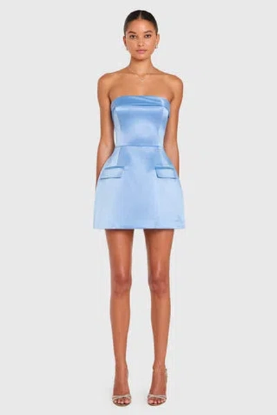 Amanda Uprichard Lucienne Skort Romper In Blue