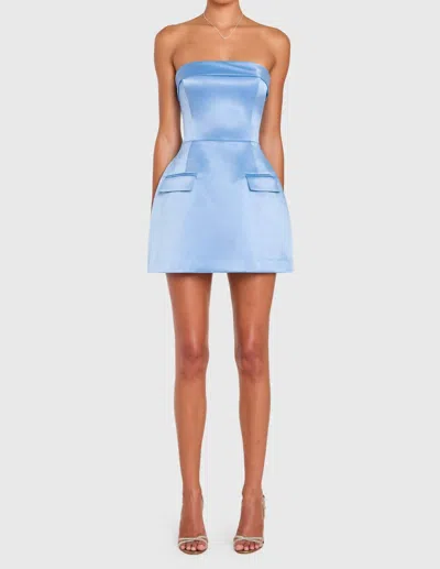 Amanda Uprichard Lucienne Skort Romper In Pacific In Blue