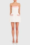 Amanda Uprichard Lucienne Skort Romper In Ivory Blush