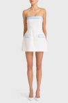 Amanda Uprichard Lucienne Skort Romper In Ivory,powder Blue