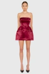 Amanda Uprichard Lucienne Skort Romper In Red