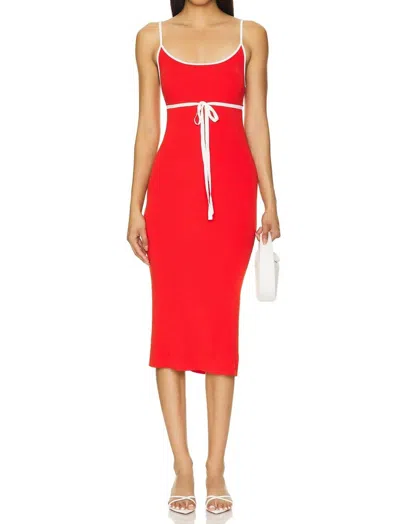 AMANDA UPRICHARD LUCY KNIT DRESS IN RED