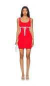 Amanda Uprichard Lucy Knit Mini Dress In 레드