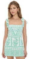 Amanda Uprichard Luisa Skort Romper Reef Print In Blue